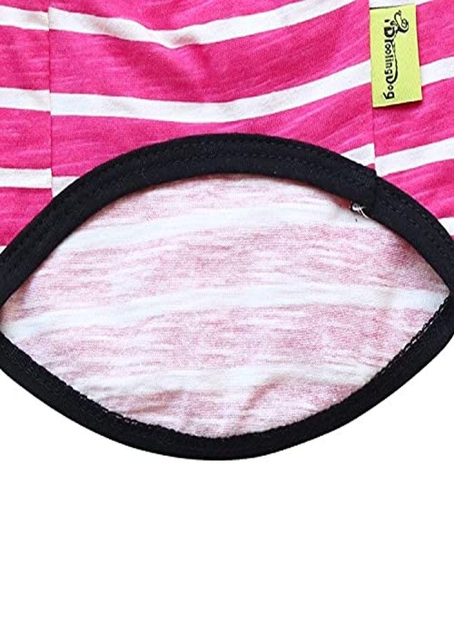 PETANGEL Drooling Stripes Print T-Shirt for Small Dogs | Breathable Cotton Sleeveless Shirt for Shih Tzu, Maltese, Yorkie, Toy Poodle etc. (Size: L, Chest :45cm, Neck Girth 32cm, Back Length 34cm) - Image 5
